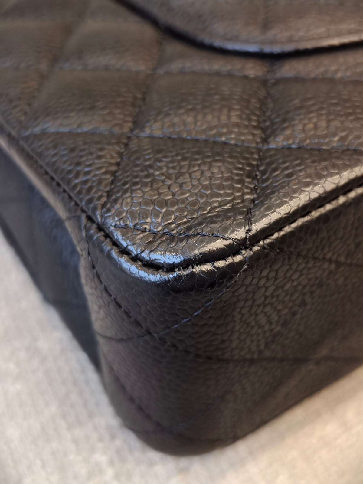Include Entrupy Certificate of Authenticity｜Very Good ( Rank A)｜ CHANEL caviar Skin Matrasse Chain Double Flap 25 Shoulder Bag  Black