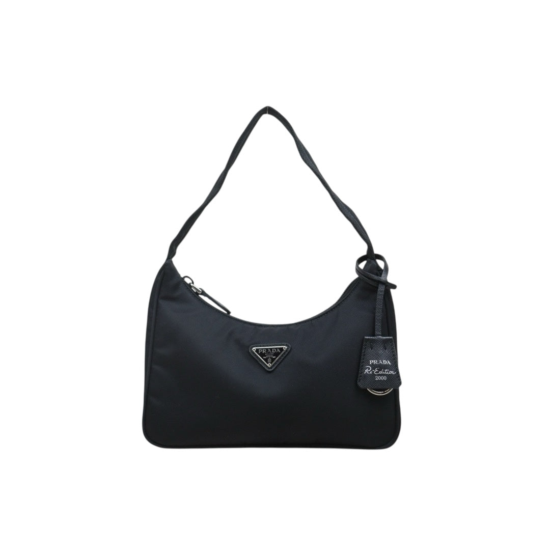 Very Good ( Rank A) ｜ PRADA Re-Edition 2000 HOBO HandBag Black｜S25071017