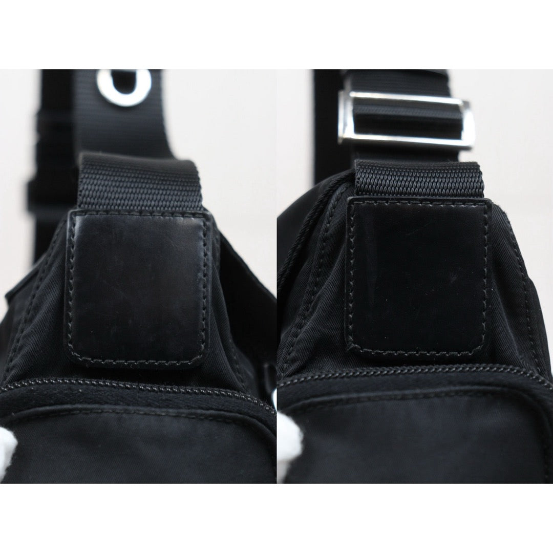 Good ( Rank AB) ｜Prada  Nylon Shoulder Bag  Black PM Silver Hardware｜26021604