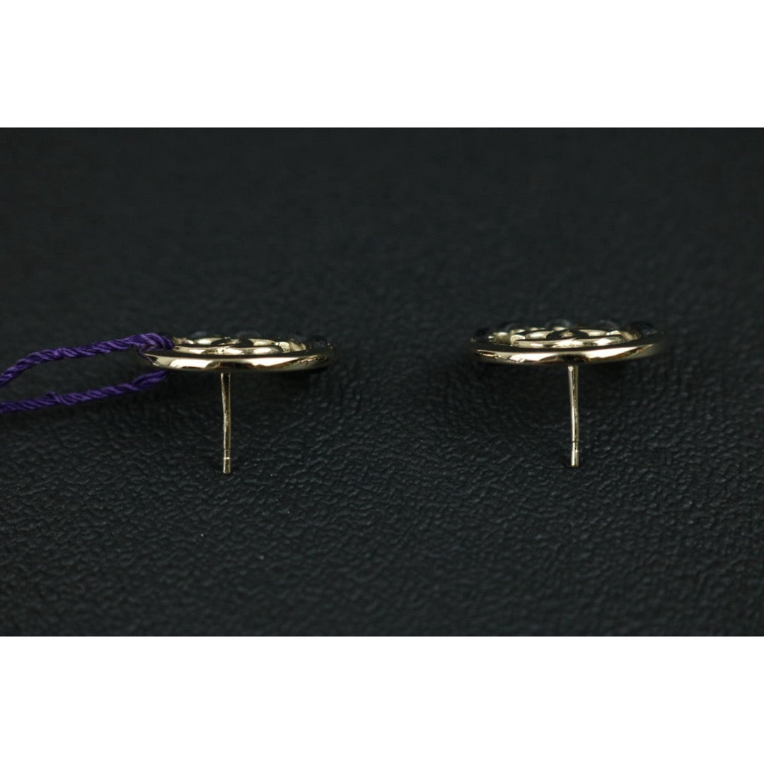 Include Authentic Detective Certificate of Authenticity｜Very Good ( Rank A) ｜CHANEL B22P COCO Mark Leather Pierced Earrings Made In 2022Year｜S26062101