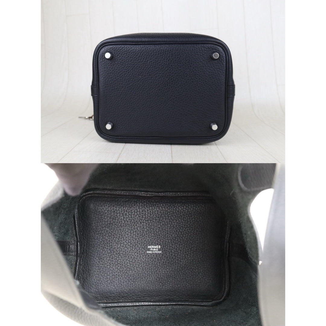Very Good ( Rank A)｜ Hermes Picotin Lock 18 TC Leather HandBag Black C Stamp Made In 2018Year｜H25081801