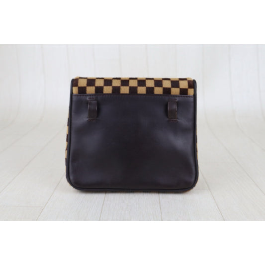 Include Entrupy Certificate of Authenticity｜Very Good ( Rank A)｜ Louis Vuitton Gazelle Damier Sauvage Halaco Shoulder Bag Brown ｜H25112809