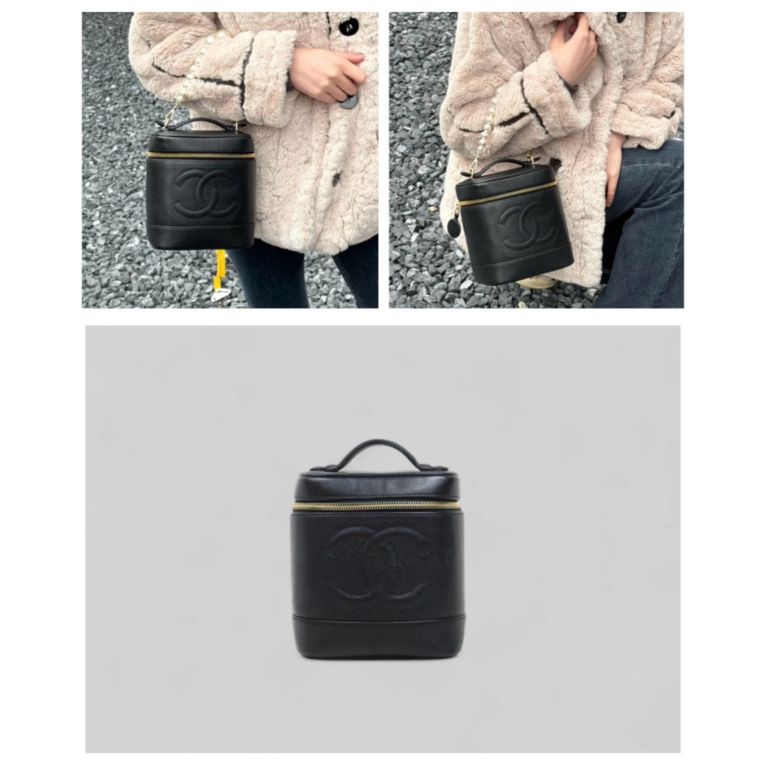 Good ( Rank AB)｜ CHANEL Caviar Skin Vanity Handbag  Made In 1996～1997Year ｜25041010