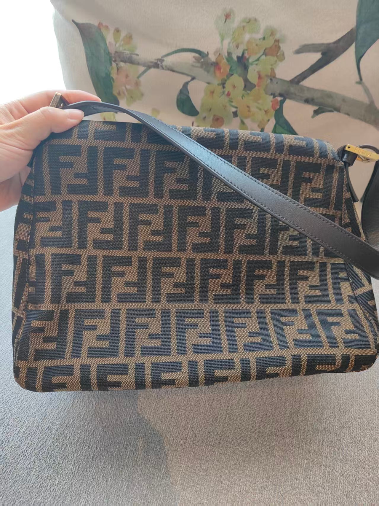 FENDI Zucca Mamma Baguette Shoulder Bag