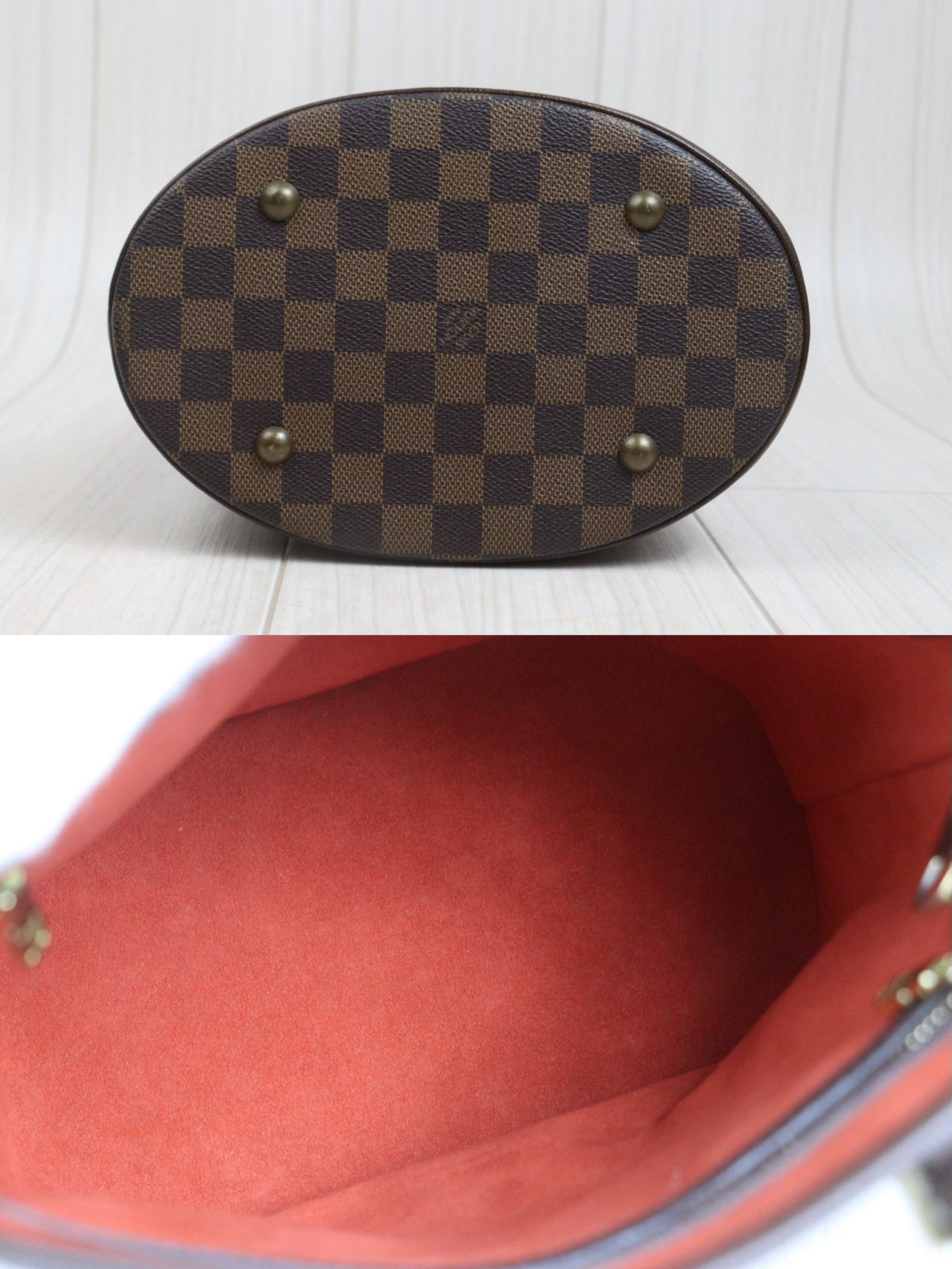 Include Entrupy Certificate of Authenticity｜Very Good ( Rank A) ｜ Louis Vuitton Damier Ebene Marais Bucket PM Shoulder Strap｜26101906