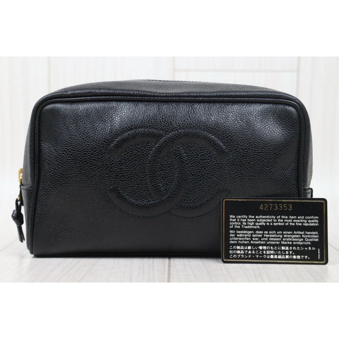 Very Good ( Rank A)｜ CHANEL Caviar Skin Vanity Handbag  Made In 1996～1997Year ｜24111202