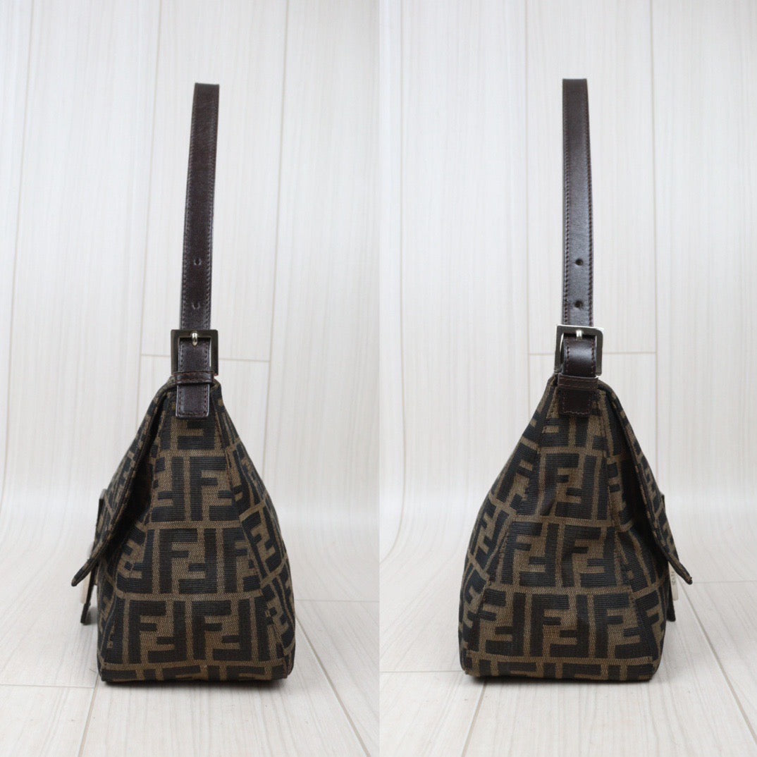 Rank A｜ FENDI Zucca Mamma Baguette Shoulder Bag ｜24042601