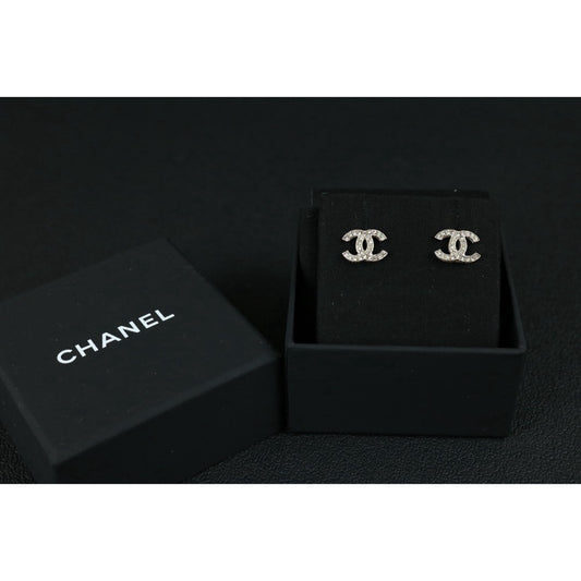 Include Authentic Detective Certificate of Authenticity｜Very Good ( Rank A) ｜CHANEL B15C COCO Mark Rhinestone Earrings Made In 2015Year｜S26051503