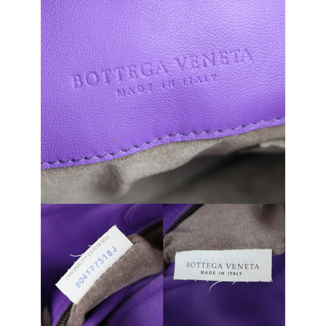 Excellent（Rank SA）｜ Bottega Veneta Lamb Skin Braid Shoulder Bag Purple｜X25041701