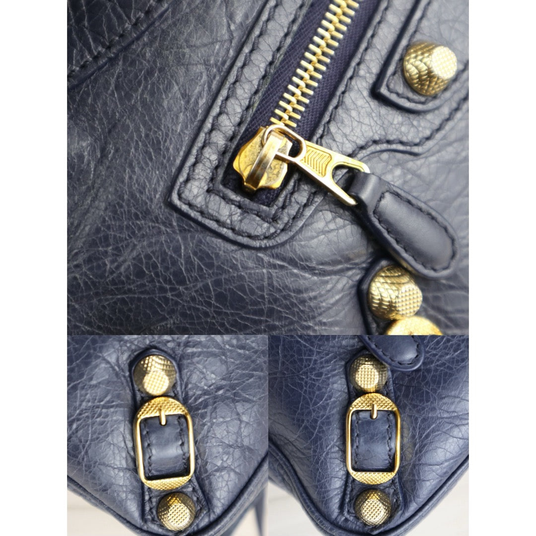 Fair ( Rank B) ｜Balenciaga Le City Shoulder Bag  Blue｜W25070801