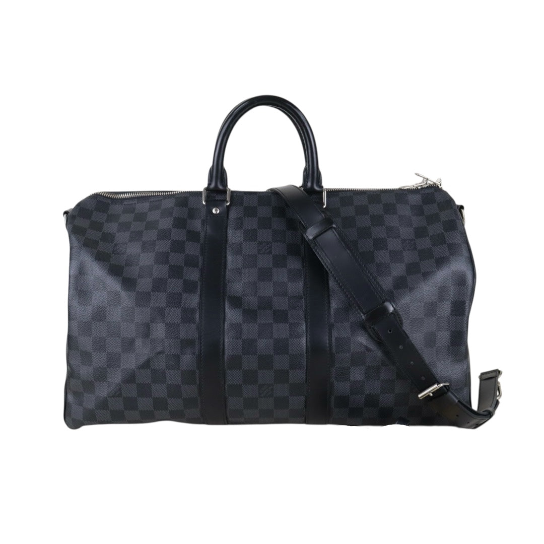 Include Entrupy Certificate of Authenticity｜Good ( Rank AB)｜ Louis Vuitton Damier Keepall 45 Hand Bag With Shoulder Strap｜S26090732