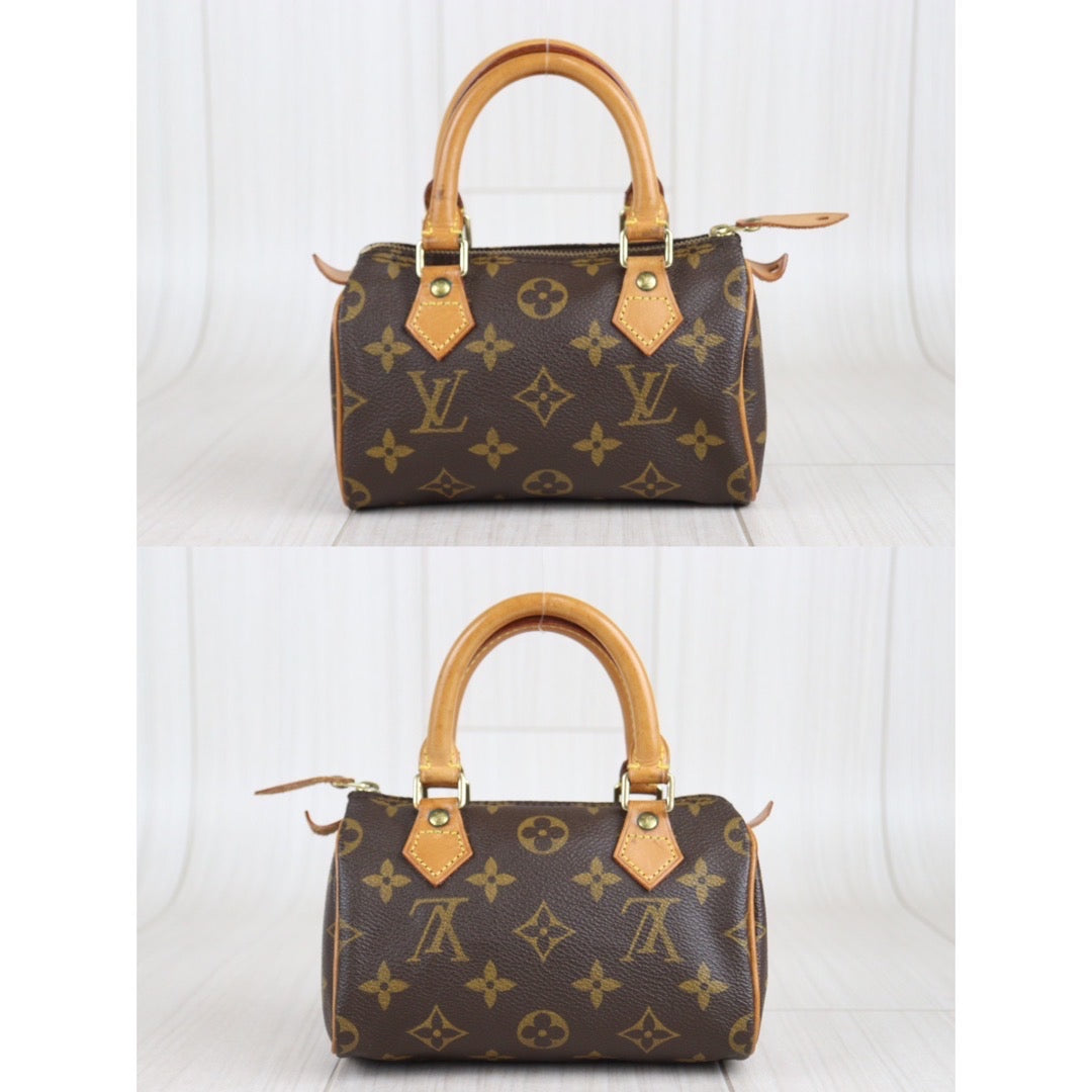 Rank AB ｜ LV Monogram Mini Speedy Handbag With Shoulderstrap ｜23101311