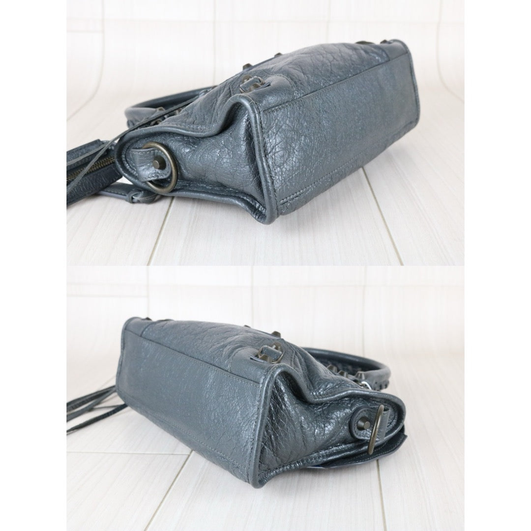 Good ( Rank AB)｜Balenciaga Le City Mini Shoulder Bag Grey｜W25092602