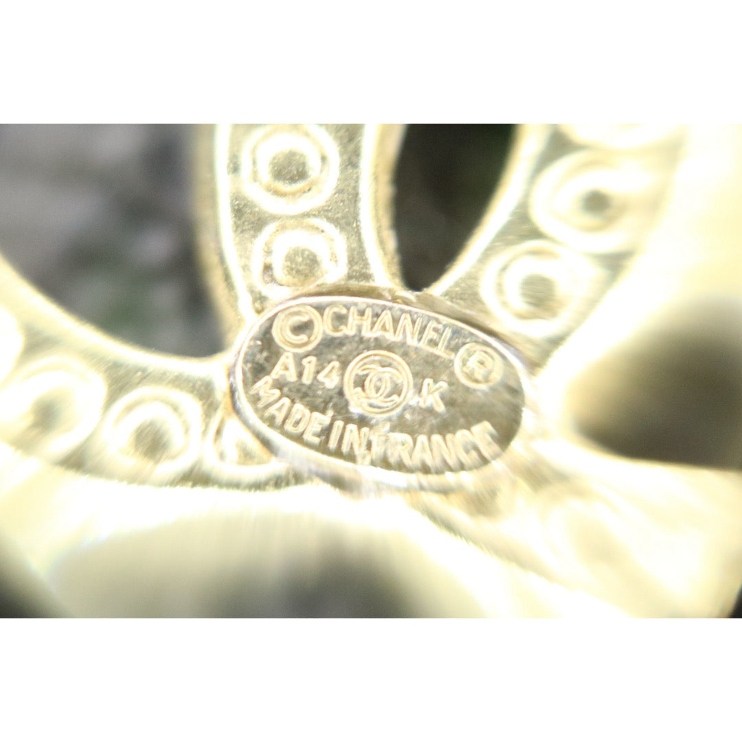 Include Authentic Detective Certificate of Authenticity｜Very Good ( Rank A) ｜CHANEL A14K COCO Mark Rhinestone Earrings Made In 2014Year｜S26040810