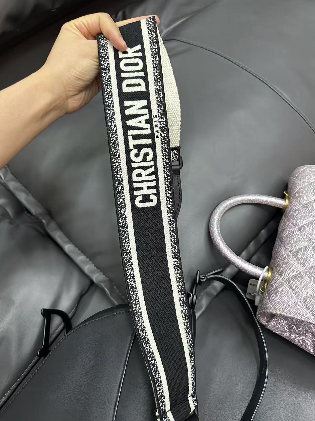 Second installment 2/3｜ Dior Trotter Saddle Shoulder Bag Medium  Black