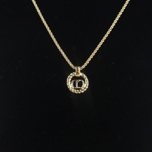 Rank A ｜ Dior CD Necklace Gold Plated ｜23092225