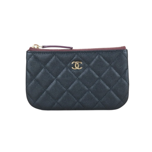 Excellent（Rank SA）｜CHANEL Caviar Skin Calf Leather Card Holder Black IC Chips Model｜X25091407