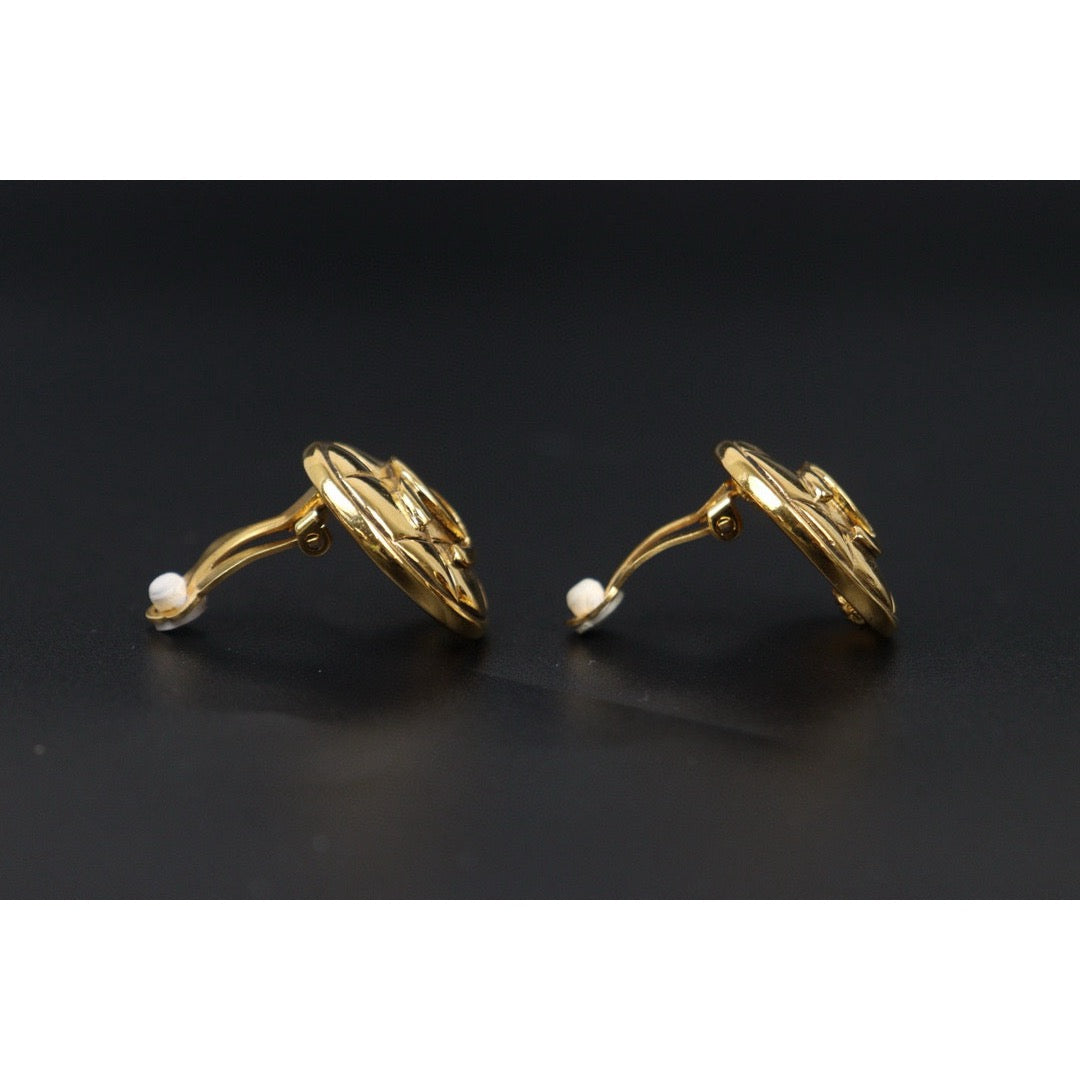 Very Good ( Rank A) ｜CHANEL Coco Mark Gold 24 Plated Earrings ｜S24112503