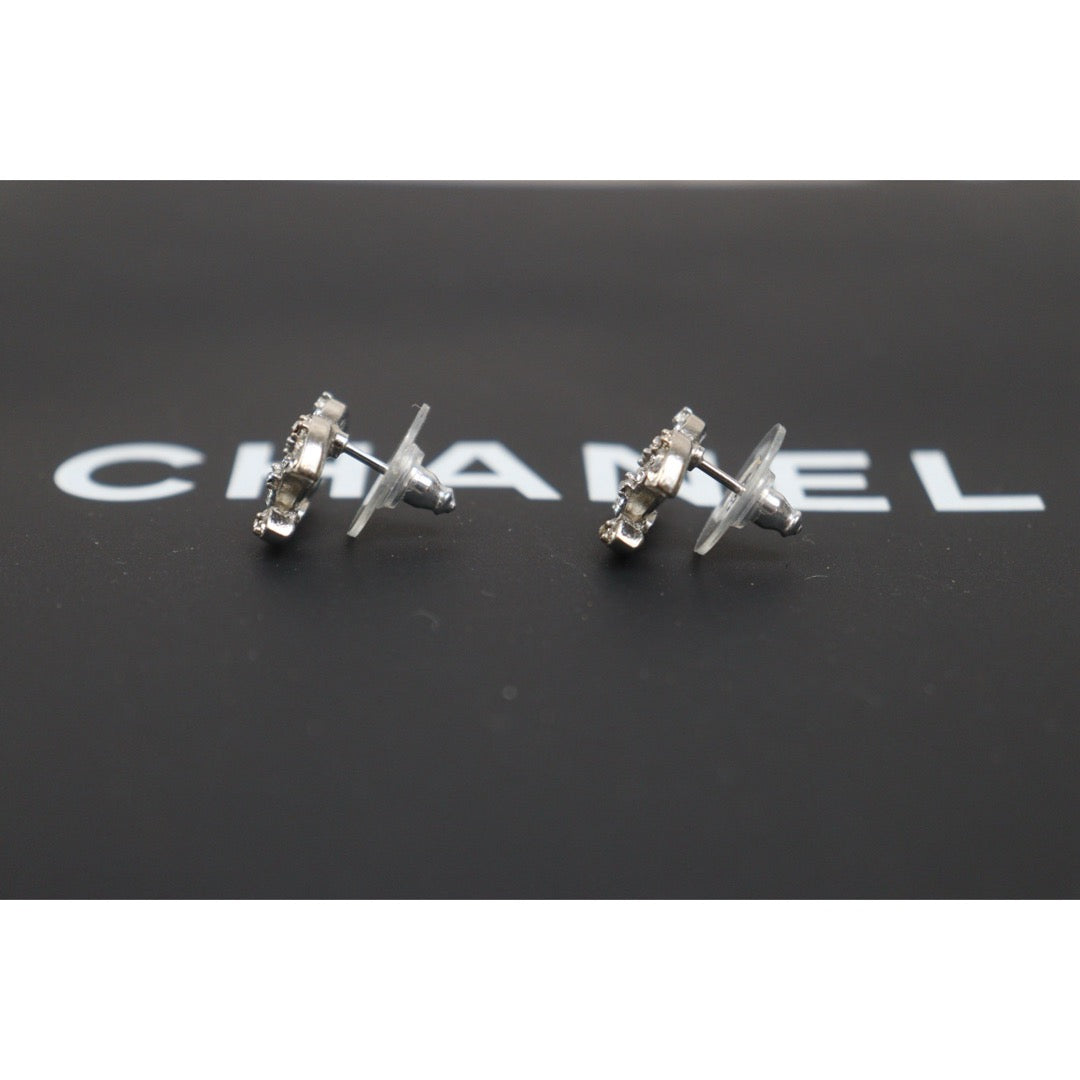 Include Authentic Detective Certificate of Authenticity｜Very Good ( Rank A) ｜CHANEL  COCO Mark Rhinestone Earrings ｜26070701