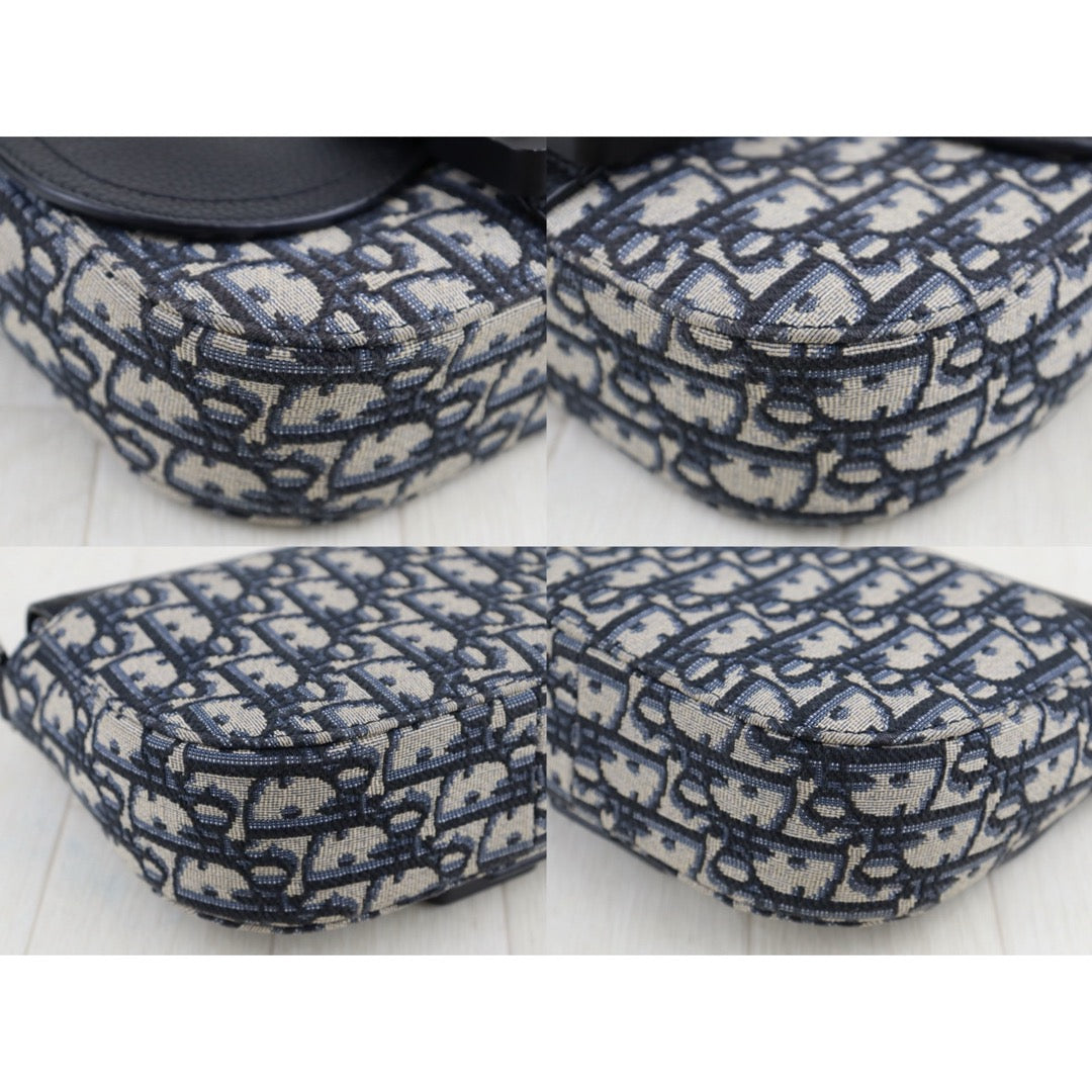 Very Good ( Rank A)｜   Dior Trotter Saddle Mini Shoulder Bag  Navy｜S25062312