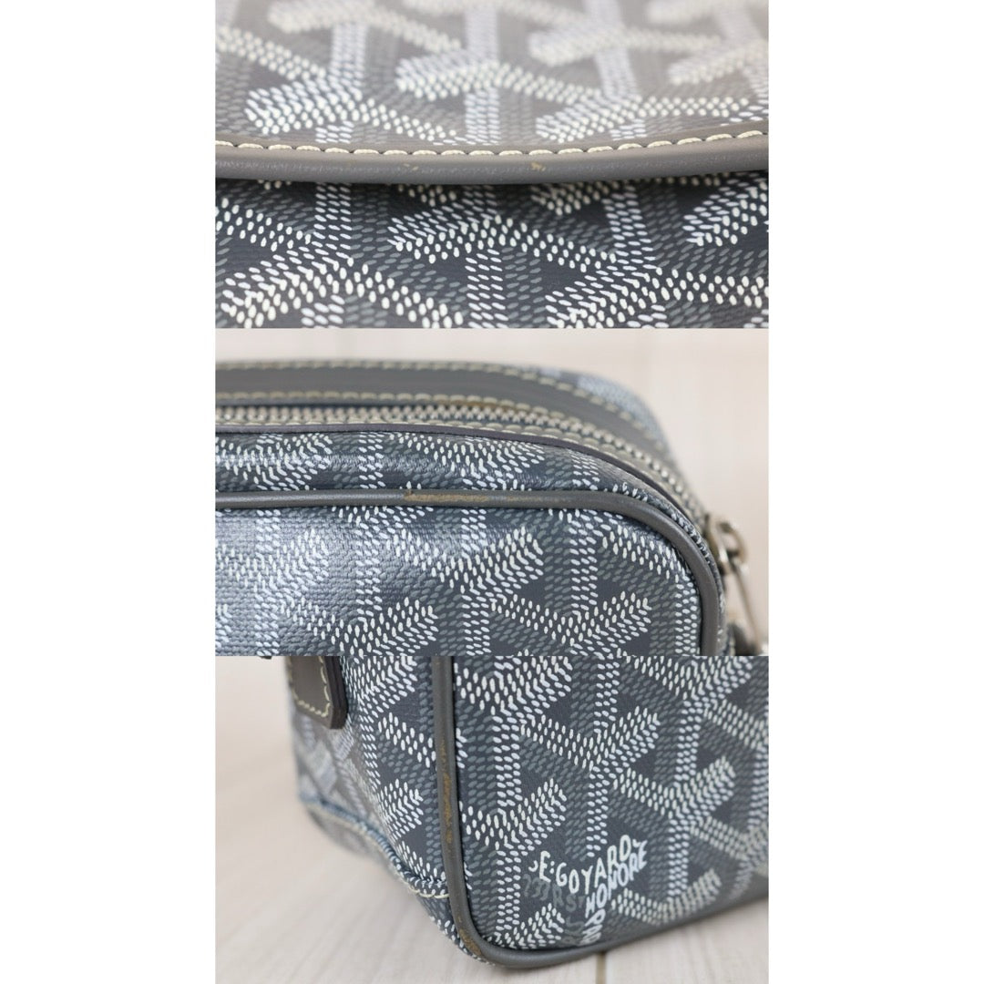 Include Entrupy Certificate of Authenticity｜Good ( Rank AB)｜ Goyard Cap-vert Camera Shoulder Bag Grey｜S26073114