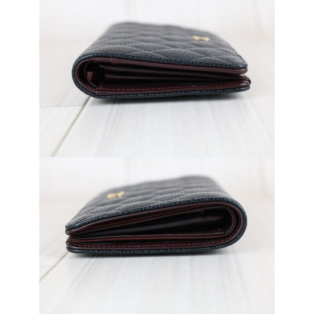 Very Good ( Rank A) ｜CHANEL Caviar Skin Black Long Wallet Made In 2014Year｜X25062320