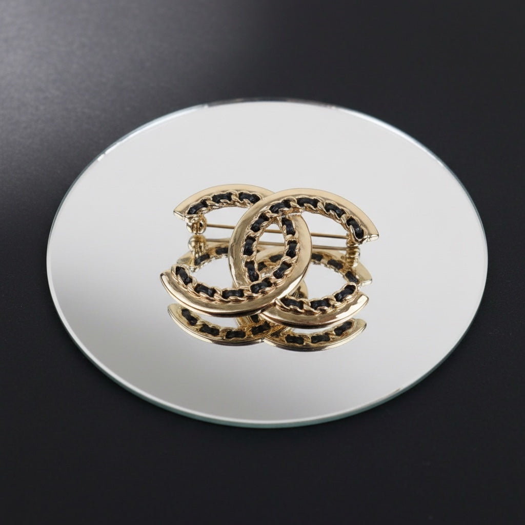 Include Authentic Detective Certificate of Authenticity｜Very Good ( Rank A)｜ CHANEL B22P Coco Mark Matrasse Brooch Made In 2022Year ｜S26060603