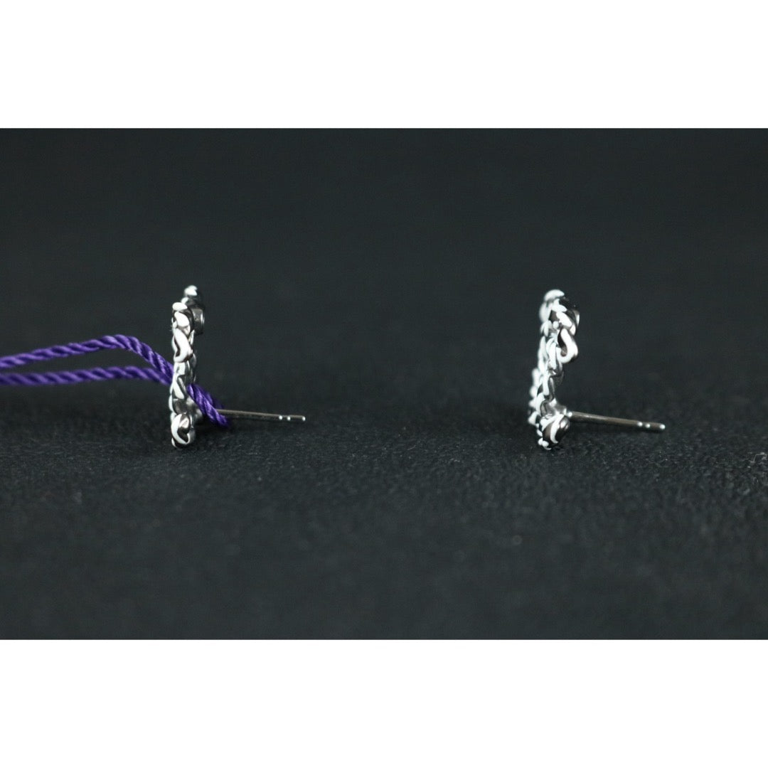 Include Authentic Detective Certificate of Authenticity｜Very Good ( Rank A) ｜ CHANEL A22P Coco Mark  White Enamel Earrings Made In 2022Year ｜S26013102