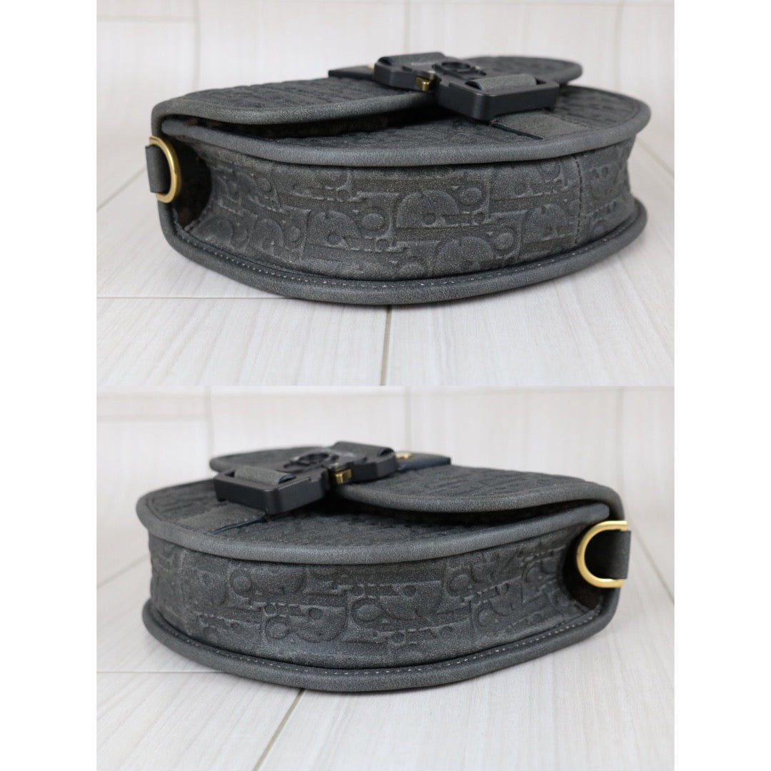 Include Entrupy Certificate of Authenticity｜Very Good ( Rank A) ｜Dior Trotter Mini Gallop Shoulder Bag Grey｜S26031506