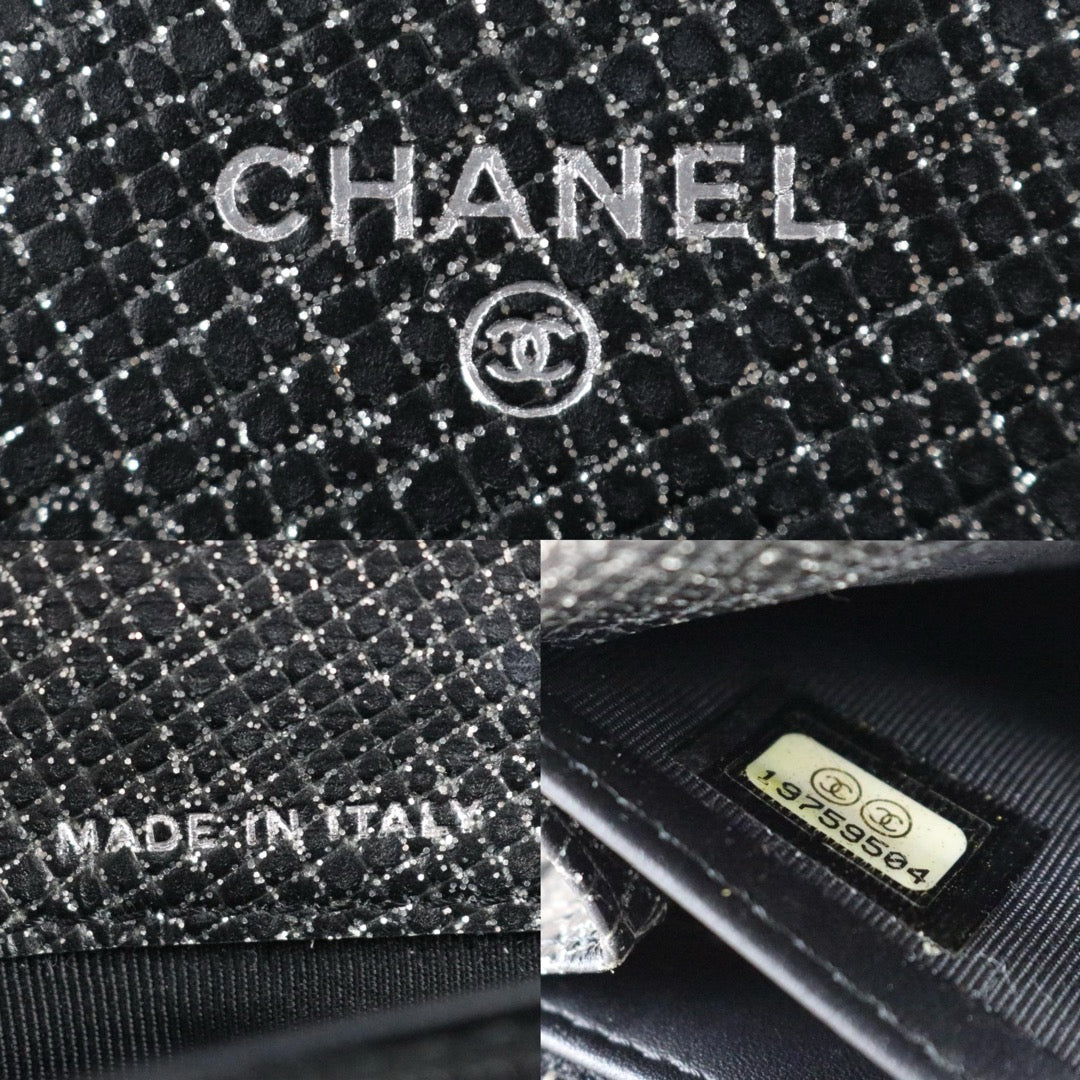 Excellent（Rank SA）｜CHANEL 2013 Earth Series Limited Edition Black Long Wallet Made In 2014 Year｜X25060309