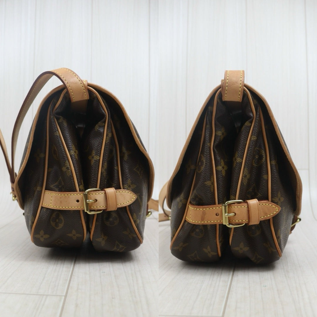 Include Entrupy Certificate of Authenticity｜Good ( Rank AB) ｜ Louis Vuitton Monogram Saumur 30 Shoulder Bag｜26090401