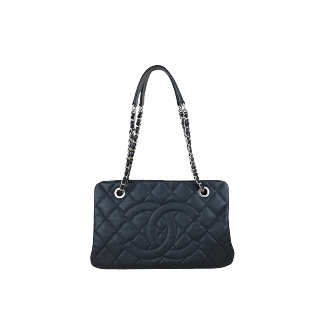 Include Entrupy Certificate of Authenticity｜Very Good ( Rank A)｜ CHANEL Caviar Skin  Matrasse Chain Tote Bag Black Made In 2011Year｜X26041605