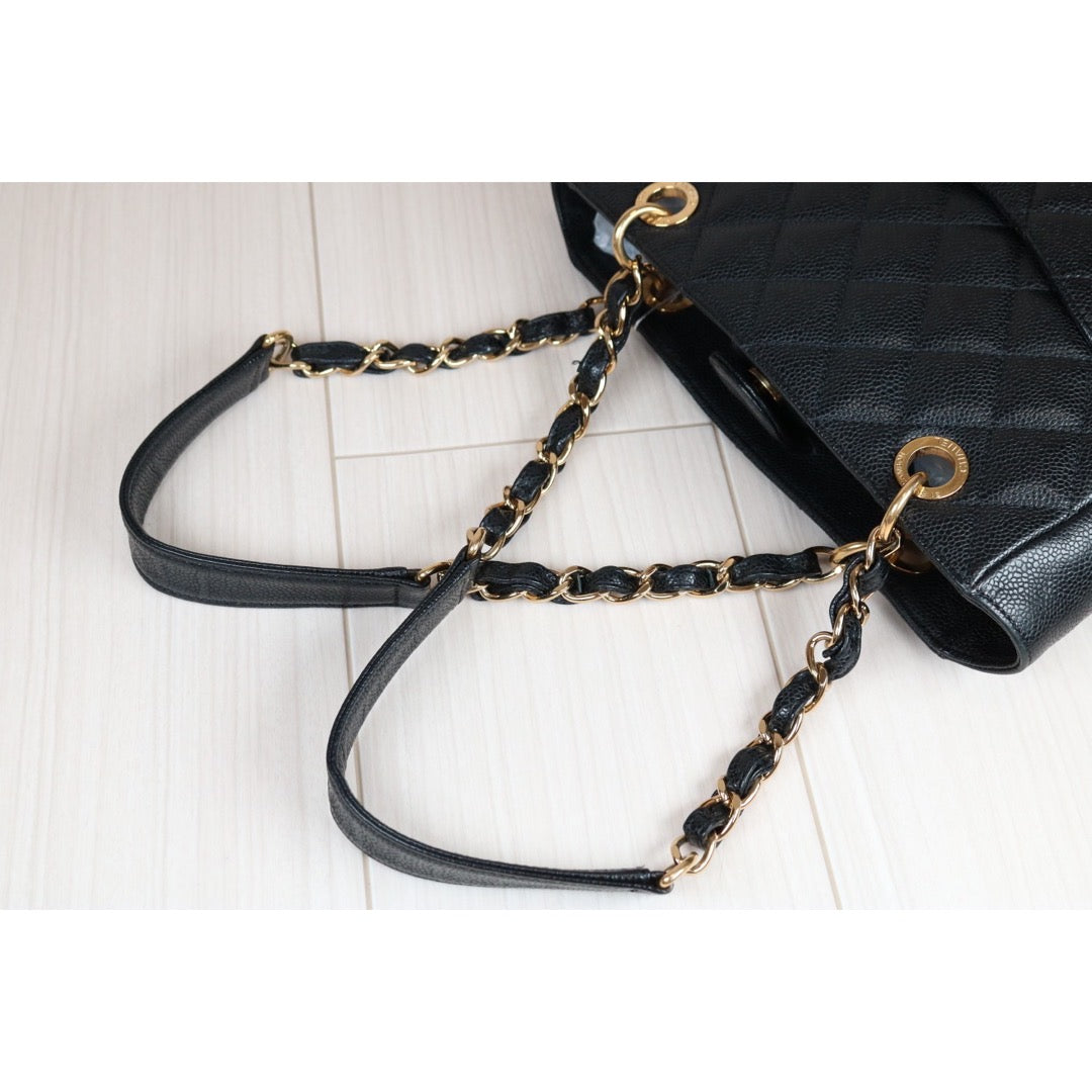 Very Good ( Rank A)｜ CHANEL Matrasse PST Chain Tote Bag Caviar Skin Black  Made In 2012 Year｜S24071601