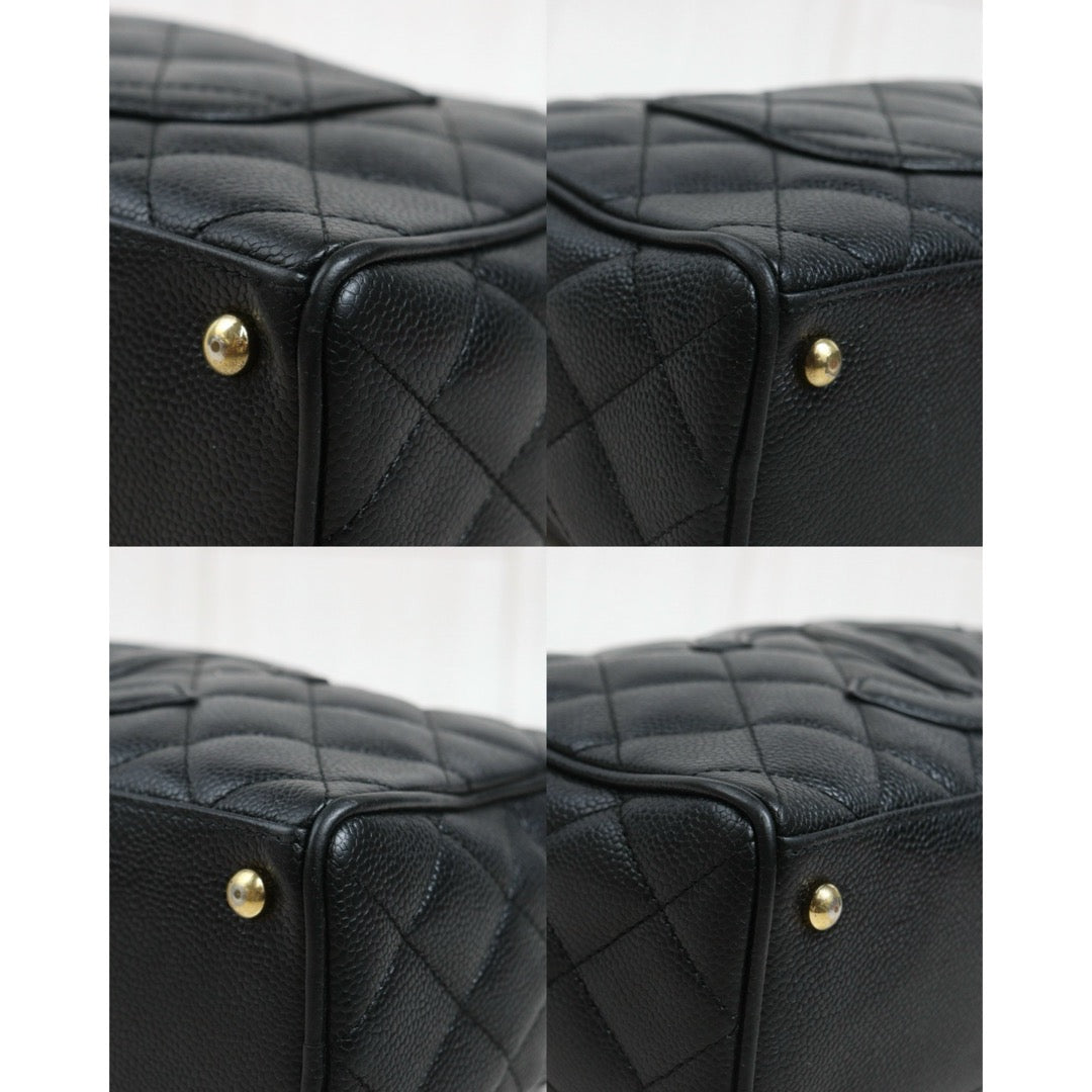 Include Entrupy Certificate of Authenticity｜Good ( Rank AB) ｜CHANEL Caviar Skin Calf Leather Bowling HanBag Made in 2004-2005 Year｜26091002
