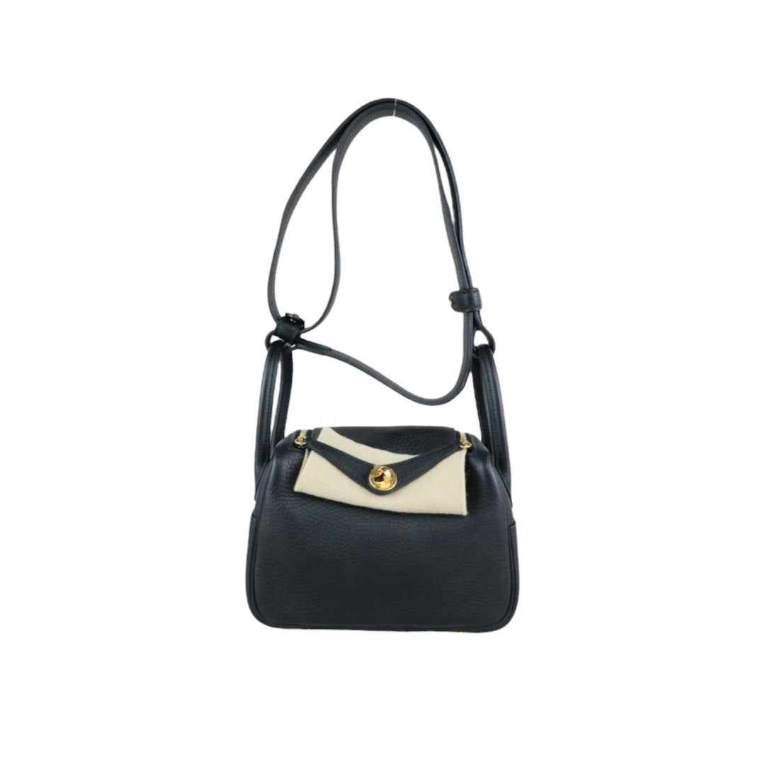 Very Good ( Rank A)｜ Hermes Mini Lindy TC Leather Golden Hardware Shoulder Bag Z stamp Made In 2021Year  ｜W25110602