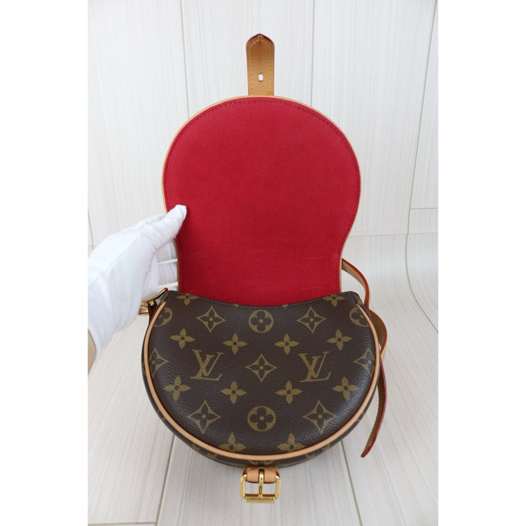 Include Entrupy Certificate of Authenticity｜Very Good ( Rank A)｜ Louis Vuitton Monogram Tamburan Shoulder Bag Current Model｜S26040803