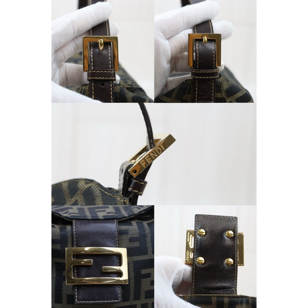 Very Good ( Rank A)｜ FENDI Zucca Mamma Shoulder Bag Gold Hardware｜24120507