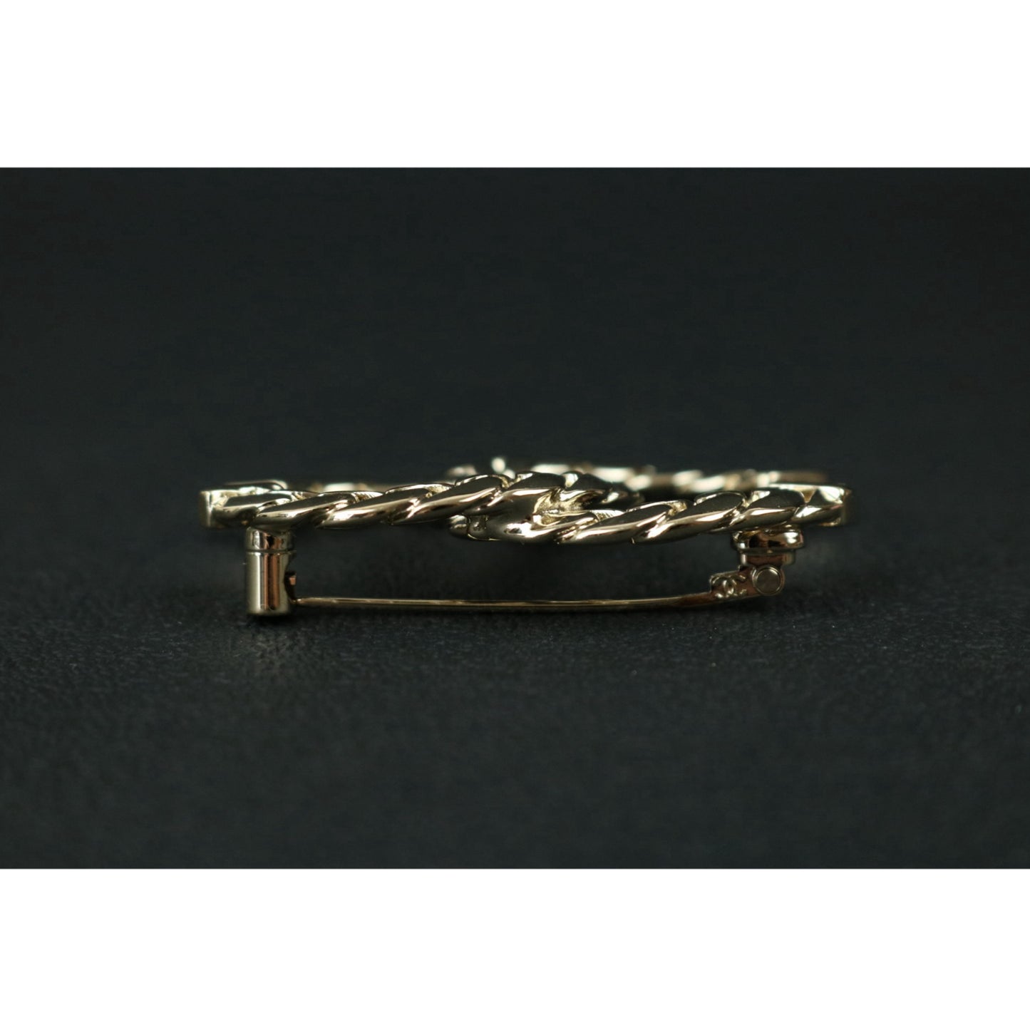 Include Authentic Detective Certificate of Authenticity｜Very Good ( Rank A)｜ CHANEL B24P Double C Chain Brooch Made in 2024 Year｜S26081805