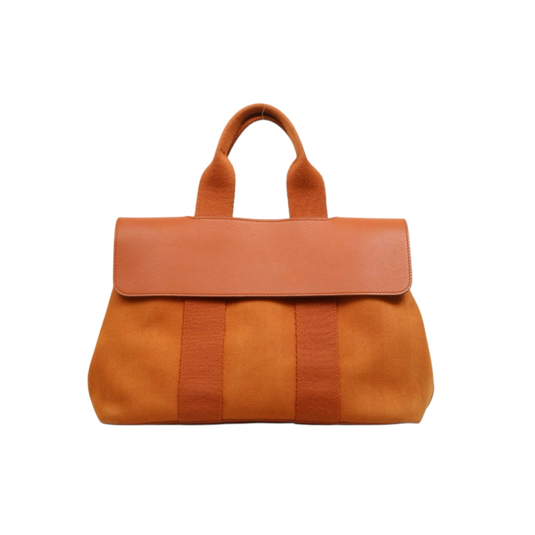 Include Entrupy Certificate of Authenticity｜Good ( Rank AB)｜ HERMES Valparaiso  Orange Canvas Hand Bag  PM｜26061811