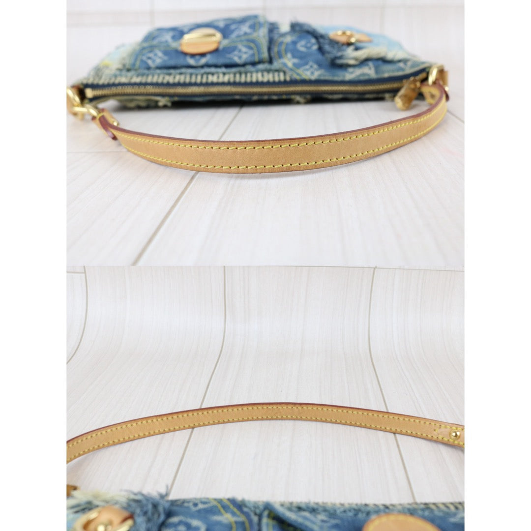 Include Entrupy Certificate of Authenticity｜Good ( Rank AB)｜Louis Vuitton Monogram  Denim Patchwork Pouchy ShoulderBag  ｜Z26091508