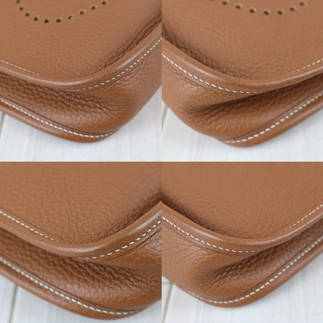 Include Entrupy Certificate of Authenticity｜Good ( Rank AB)｜ HERMES TC Leather  Evelyn 16 Shoulder Bag Golden Brown Y Stamp Made In 2020 Year ｜W26040823