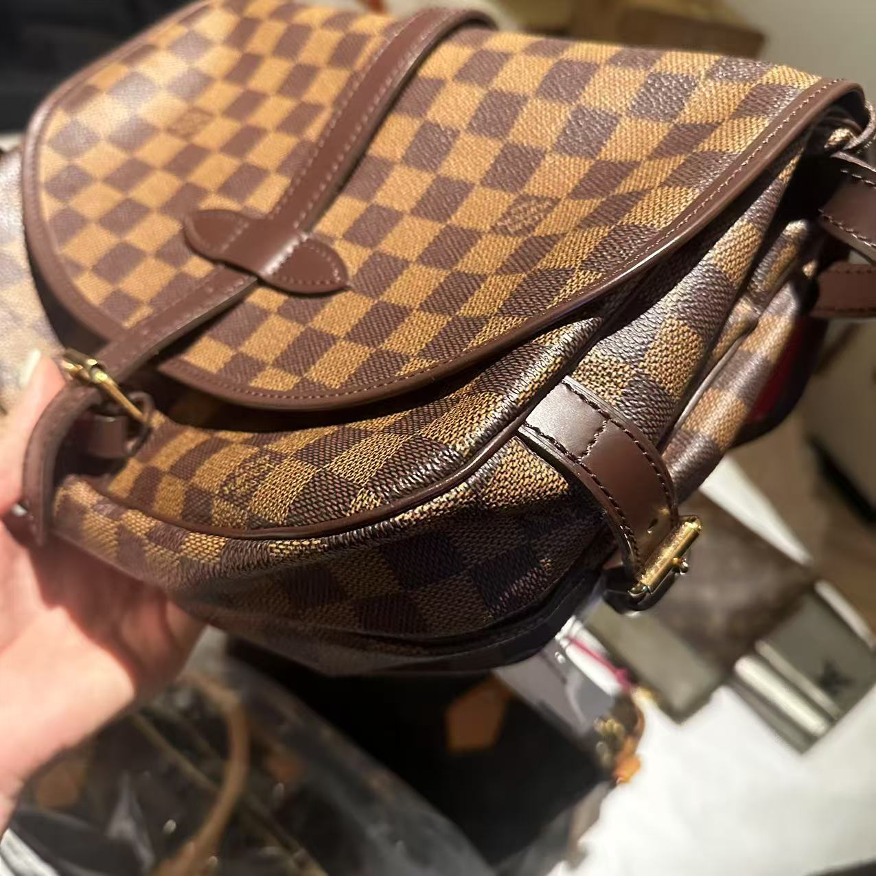 LV Damier Saumur MM Shoulder Bag