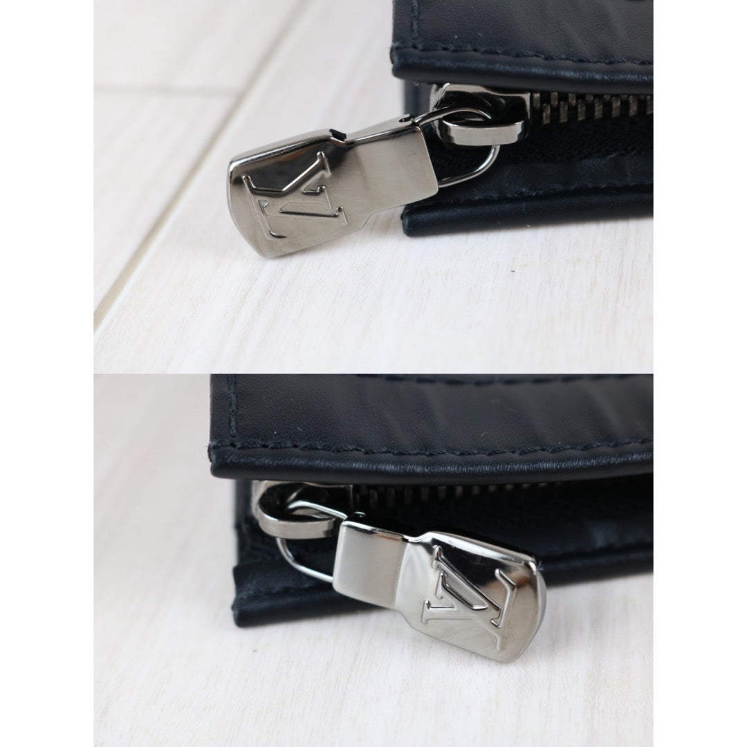 Include Entrupy Certificate of Authenticity｜Good ( Rank AB)｜Louis Vuitton Pochette Voyage MM  Pouch Black  IC Chips Model｜Z26091608