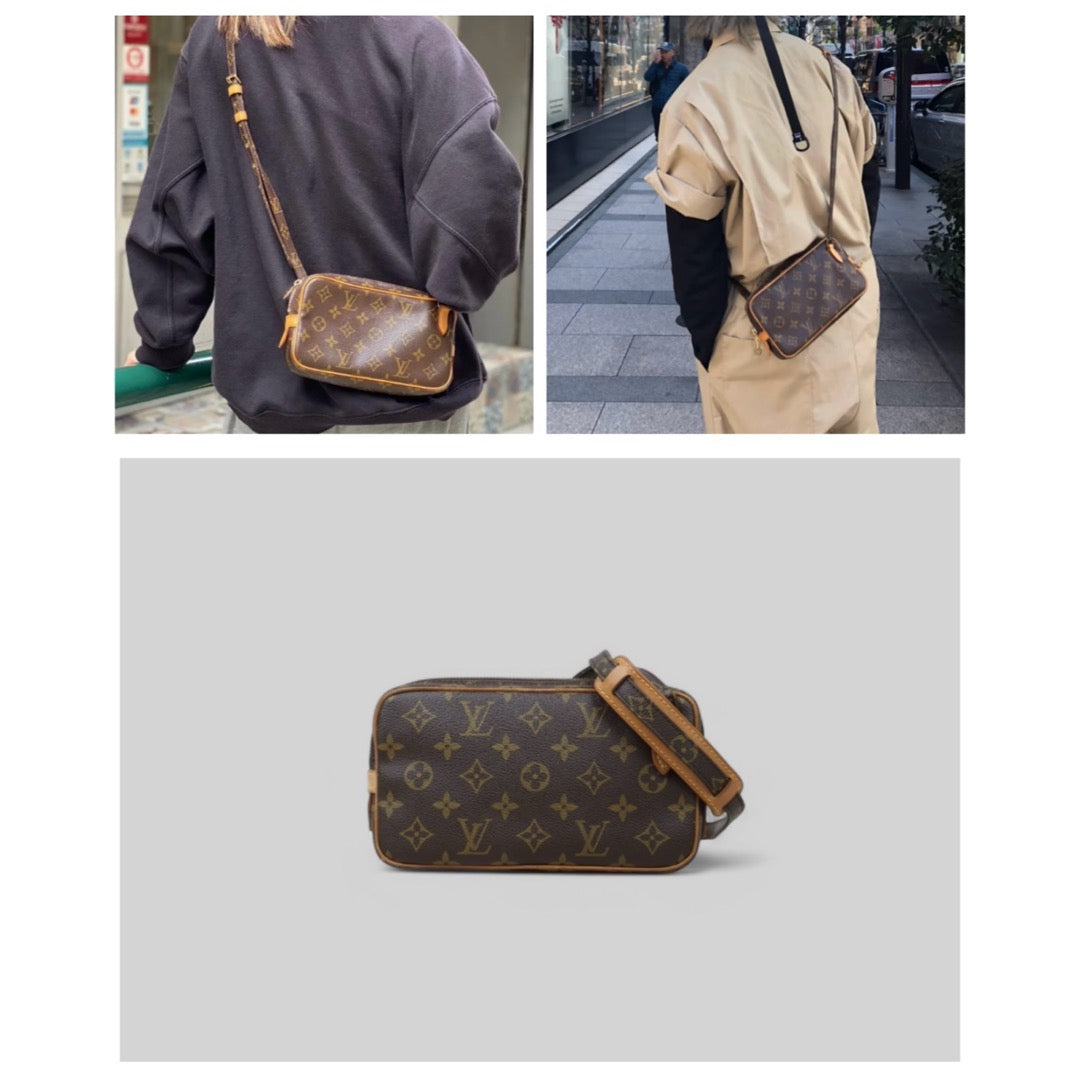 Good ( Rank AB)｜LV Monogram Pochette Marley Bandolier Shoulder Bag｜25022609
