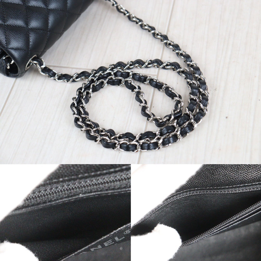 Rank SA ｜ Full Set CHANEL Caviar Skin Square 17 Shoulder Bag Black Made In 2018 Year｜23101007