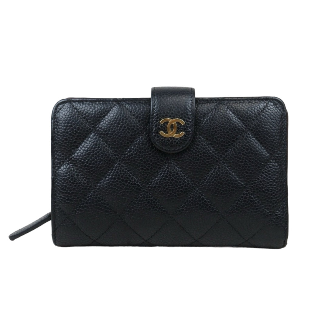 Rank AB｜Chanel Caviar Skin Black Wallet Made In 2014-2015Year｜24080504