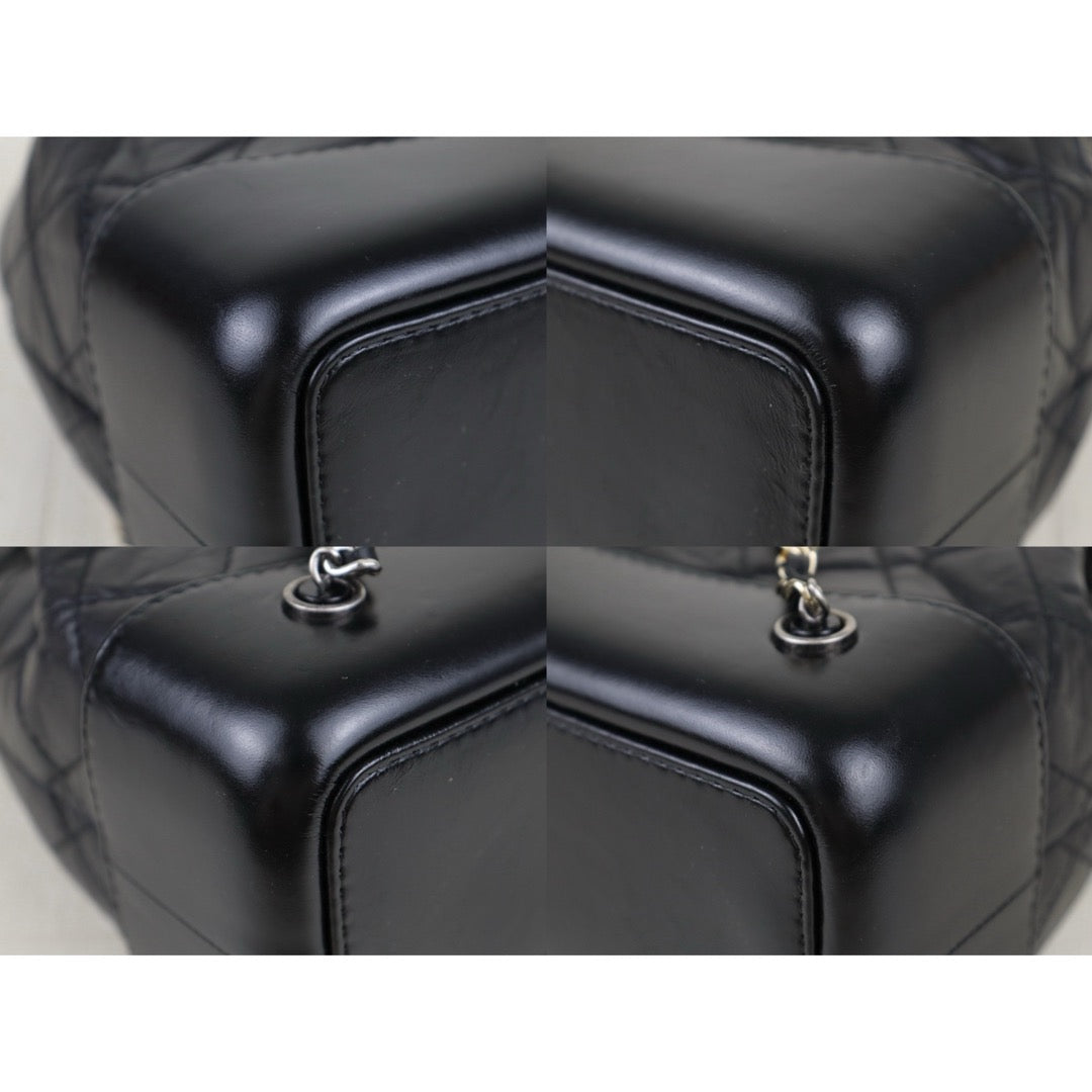 Include Entrupy Certificate of Authenticity｜Very Good ( Rank A)｜ CHANEL Gabrielle Calfskin Chain Backpack Black Made In 2017-2018Year｜S26072548