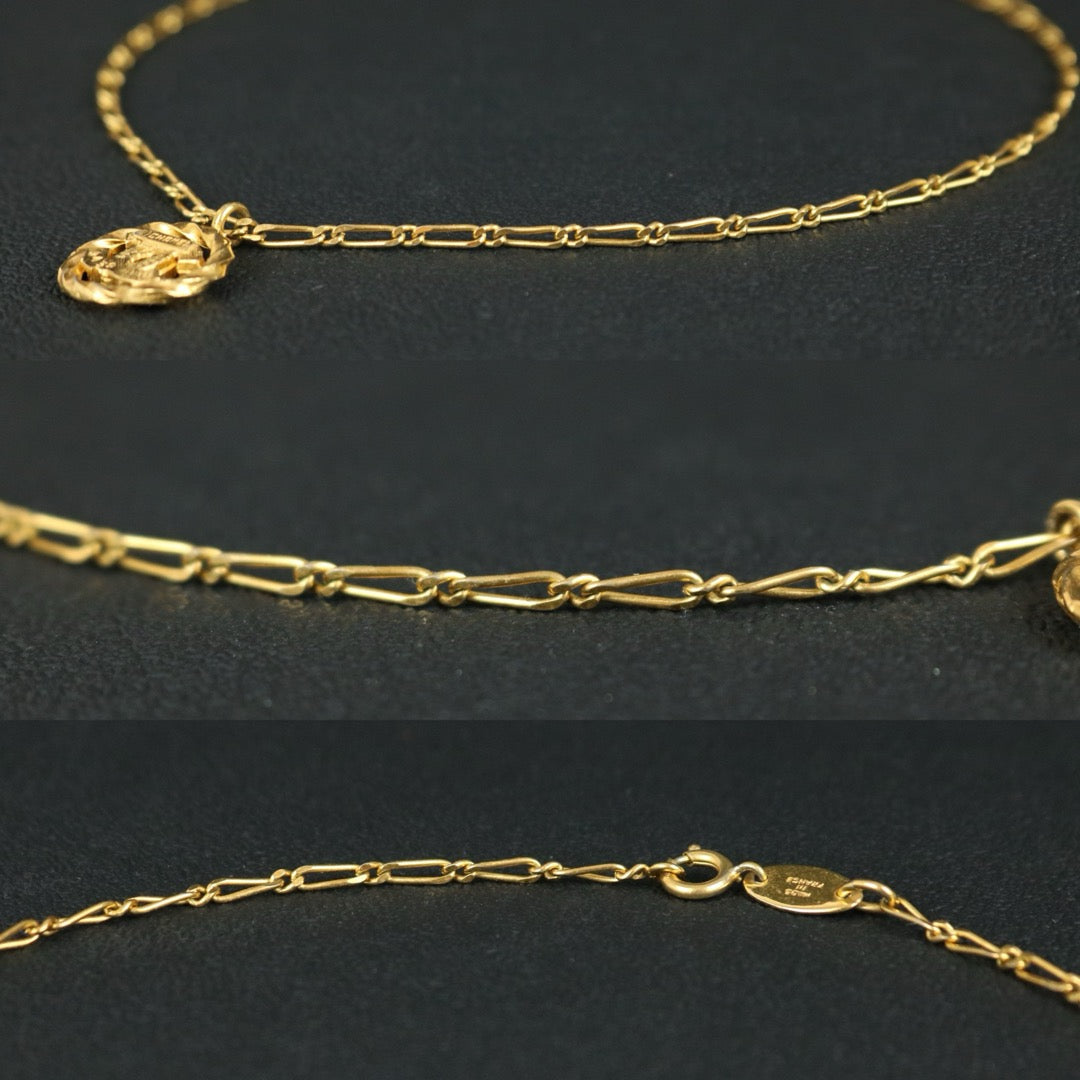 Include Authentic Detective Certificate of Authenticity｜Very Good ( Rank A) ｜CHANEL Vintage COCO Mark Rhinestone Golden Necklace  Made In 1982Year｜Y26051526