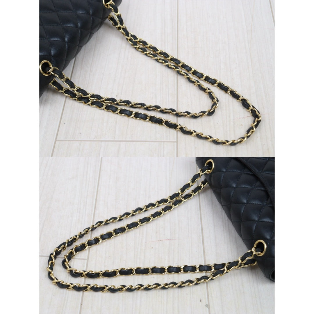 Excellent（Rank SA）｜ Full Set CHANEL Lamb Skin Matrasse Double Flap 23 Shoulder Bag Black Made In 2021-2022Year｜S25081009