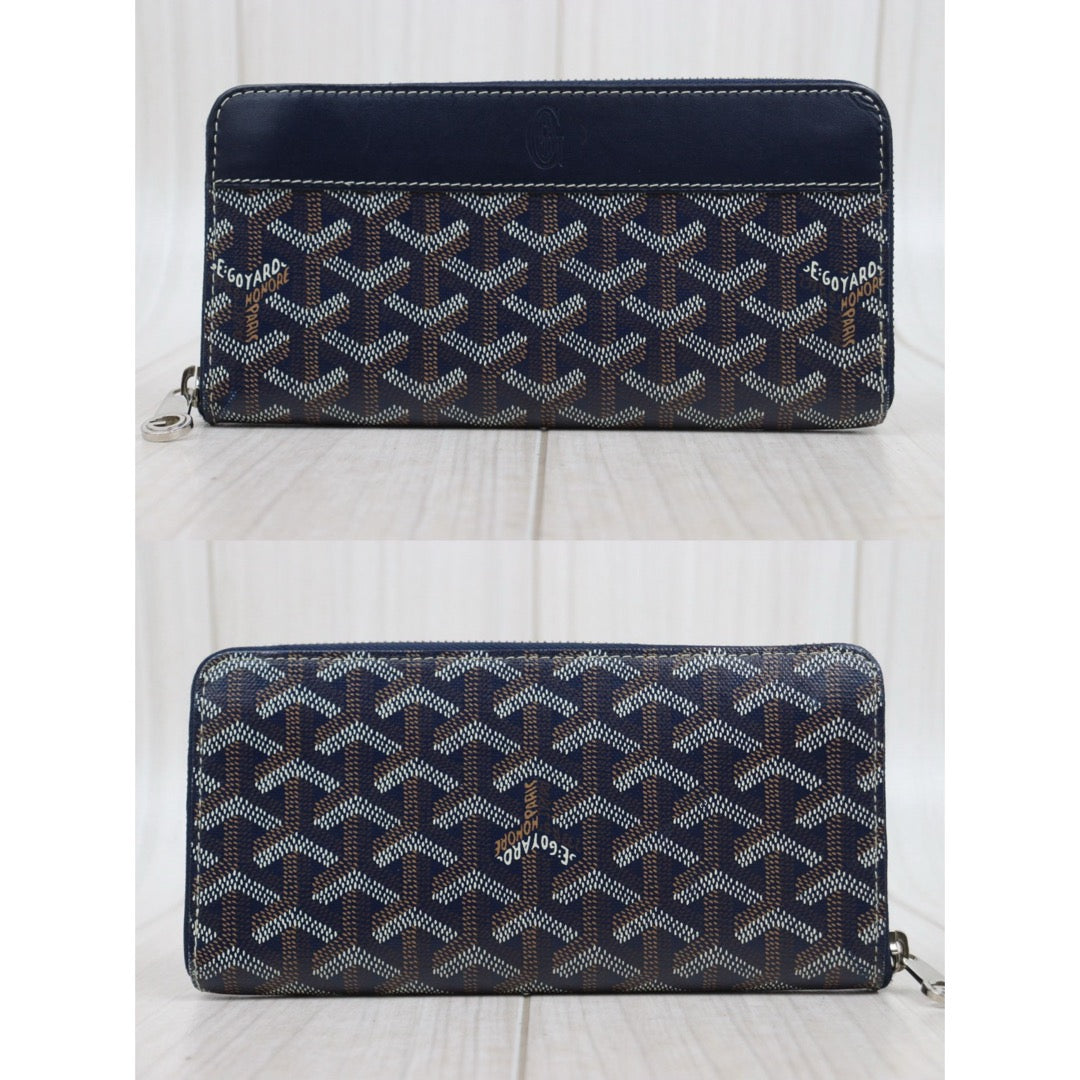 Good ( Rank AB)｜ Goyard Matignon GM Wallet Blue｜V25082210